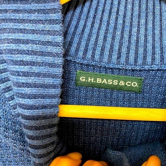 GH BASS & CO Men's Pullover 100% Cotton Blend Sweater - Picture 3 of 6